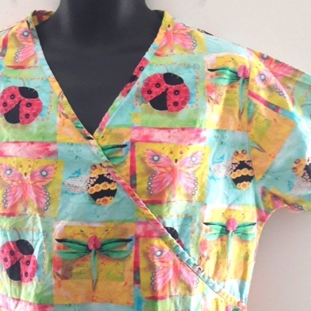 LYDIA'S professional uniforms medical scrub top, S